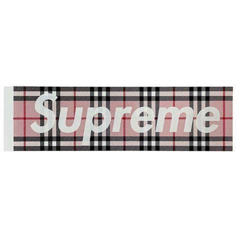 burberry box logo supreme|pink supreme burberry sticker.